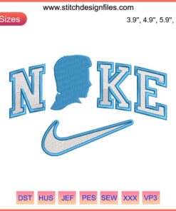 Nike Ken Embroidery Design: Barbie Movie Theme, Digital Stitching, Unique Patterns, Iconic Nike Style, Movie-Inspired Fashion