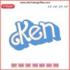 Ken and Barbie Digital Embroidery Design - Detailed Ken Movie Character Stitching Pattern for Sewing Projects