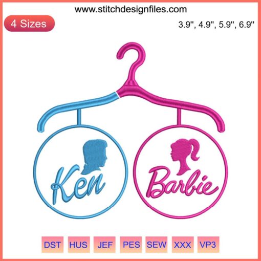Barbie & Ken Embroidery Design | Meticulously digitized for embroidery fans | Movie-inspired vibrant characters