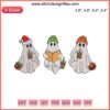 Ghost sipping coffee embroidery design, Halloween 2023, cute spooky digital stitching pattern, festive creative decoration.