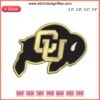 Colorado Buffaloes Logo Embroidery Design featuring iconic buffalo silhouette, perfect for sports digital stitching projects.
