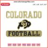 Colorado Buffaloes Embroidery Design, Football-themed, Digital Stitching Trend, Perfect for Sports Apparel Customization.