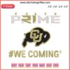 Coach Prime We Coming Embroidery Design, Colorado Buffaloes Football, Digital Stitching, Prime Coach, Team Spirit Embroidery
