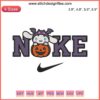Nike Cinnamoroll Pumpkin Embroidery Design | Halloween Themed Digital Stitching | Cute Cartoon Dog with Pumpkin