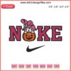 Nike My Melody Pumpkin Halloween Embroidery Design: Cute digital stitching featuring a pumpkin with My Melody-themed Halloween motifs.