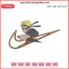 Naruto Embroidery Design: Anime Ninja in Motion, Nike Style, Digital Download | Unique Embroidered Art for Apparel