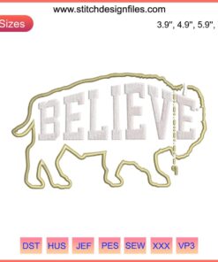 Colorado Buffaloes Football Embroidery Design, Football Buffalo Digitizing File, Collegiate Sports Embroidery, Team Spirit Emblem