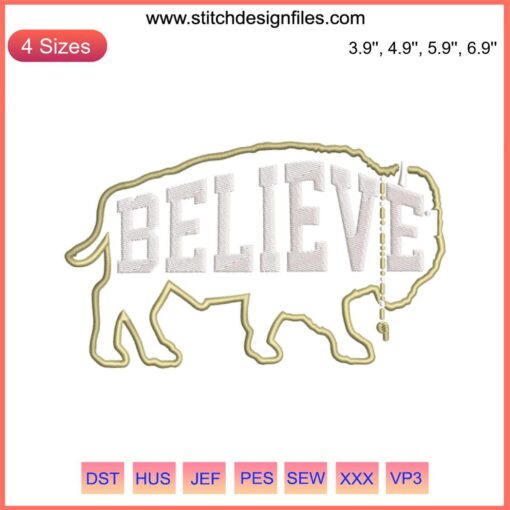 Colorado Buffaloes Football Embroidery Design, Football Buffalo Digitizing File, Collegiate Sports Embroidery, Team Spirit Emblem