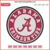 Alabama Crimson Tide Logo Embroidery Design, American Football Digital Stitching, Collegiate Sports Emblem, Team Spirit Sewing Pattern