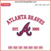 Atlanta Braves Est 1966, MLB Baseball Embroidery Design, Digital Stitching, Unique Braves Fan Gift, Vintage Style Logo