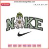 Ghost sipping iced coffee embroidery design by Nike, perfect for Halloween digital stitching projects. Spooky yet stylish!