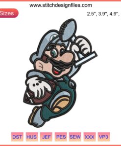 Super Mario Philadelphia Eagles Embroidery Design - 2023 Football Game Day Digital Stitching, vibrant colors, intricate pattern