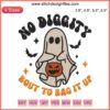 "No Diggity Bout To Bag It Up Embroidery Design: Spooky Halloween vibes with intricate digital stitching, eerie elements showcased."
