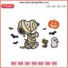 Halloween Peanuts Snoopy Mummy Embroidery Design | Cute, Funny Halloween Embroidery with Snoopy Wrapped as Mummy
