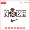 Nike Cowboy Ghost Embroidery: Halloween themed digital stitching design featuring a playful ghost in a cowboy hat.