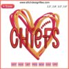 Kansas City Chiefs Heart Embroidery Design, Love Football, NFL, Digital Stitching, Sports Embroidery Pattern