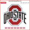 Ohio State Buckeyes Logo Embroidery Design | Red "O" with Gray Outline | College Football Design | Digital Stitching
