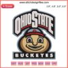 Ohio State Buckeyes Mascot Logo Embroidery Design | University Mascot Digital Stitching | College Sports Team Emblem