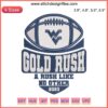 Gold Rush 2023 Embroidery Design featuring football sport digital stitching with dynamic patterns. Perfect for sports enthusiasts.