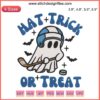 Hockey Halloween Embroidery: Skull with Hockey Sticks, "Hat Trick or Treat" Text, Festive Digital Stitching Design