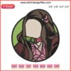 Nezuko Anime Embroidery Design | Detailed Demon Slayer Digital Stitching | Unique Nezuko Pattern for DIY Embroidery Projects