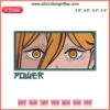 Chainsaw Man Power Eyes Embroidery Design, Anime Digital Stitching, Vibrant Eye Detail, Ideal for Fans, Embroidery Art