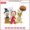 Disney Ducklings Halloween Embroidery Design: Huey, Dewey, Louie in Costumes | Halloween Embroidery Digitizing File