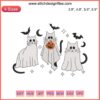 Cute Cat Ghost Embroidery Design | Funny Halloween Digital Art | Whimsical Ghostly Cat Stitching for DIY Craft Projects