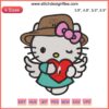 Hello Kitty Sad Heart Bad Bunny Embroidery Design, Digital Stitching, Cute Cartoon, Heart Motif, Unique Embroidery Pattern