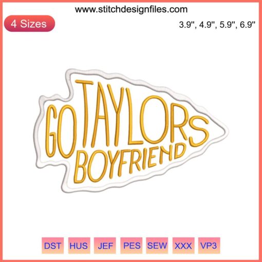 Travis Kelce & Taylor Swift Embroidery Design | Go Taylor's Boyfriend Swelce 87 Digital Stitching Pattern