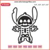 "Spooky Stitch Skeleton Embroidery Pattern | Disney Halloween Digital Design | Perfect for Crafting & Seasonal Projects"