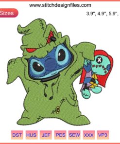Stitch Oogie Boogie Take Sally Embroidery | Disney Halloween Design | Digital Embroidery Pattern | Nightmare Before Christmas Art
