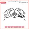 Swiftie Heart Hands 13 Embroidery Design featuring Taylor Swift-themed digital stitching pattern, perfect for fans.