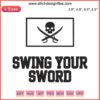 Texas Tech Swing Your Sword Embroidery Design featuring Football Coach Joey McGuire Digital Stitching Pattern