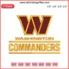 Washington Commanders Embroidery Design, American Football Digital Stitching, Team Logo, Sports Embroidery Pattern
