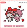 My Melody and My Sweet Piano Embroidery Design, Cartoon Digital Stitching, Cute Sanrio Characters, Embroidery Pattern, DIY Craft.