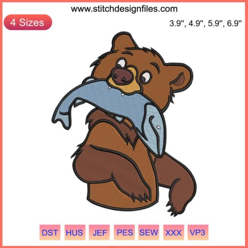 Disney Koda Brother Bear Embroidery Design File, Digital Koda Stitching Pattern, Koda Bear Digitizing, Brother Bear Embroidery