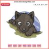 Cute Wolf Pup Embroidery Design, Animal Digital Stitching Pattern, Intricate Wolf Puppy Craft, DIY Creative Embroidery Download