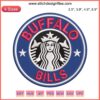 Buffalo Bills Starbucks Logo Embroidery Design | NFL sport logo digital stitching for embroidery enthusiasts.