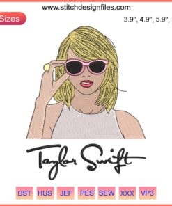 Taylor Swift Embroidery Design, The Eras Tour, Digitizing File, Perfect for Crafts, Embroidery Art, Digital Download