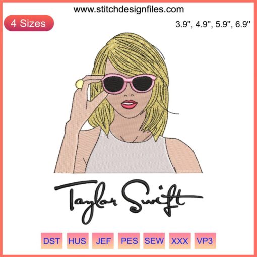 Taylor Swift Embroidery Design, The Eras Tour, Digitizing File, Perfect for Crafts, Embroidery Art, Digital Download
