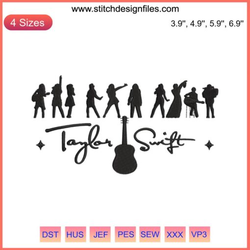 Taylor Swift Eras Tour 2023 Embroidery Design | Digital Download | Unique Embroidery Pattern for The Eras Tour Fans