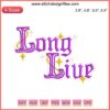 "Long Live TV Speak Now Embroidery Design featuring Taylor Swift inspired digital stitching, colorful floral accents, modern style"