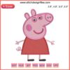 Peppa Pig Cartoon Embroidery Design: Cute Peppa Pig digital stitch, perfect for children's clothing and accessories.