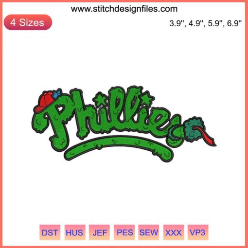 Phillies Mascot Phanatic Logo Embroidery Design - Philadelphia Phillies Digital Stitching, Sports Team Embroidery Pattern