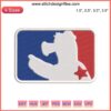 Philly Mascot MLB Logo Embroidery Design, featuring bold baseball stitching in digital format for embroidery projects.