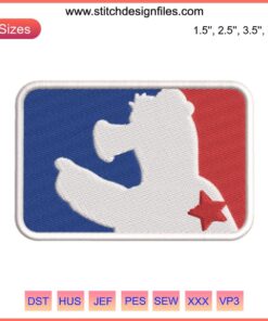 Philly Mascot MLB Logo Embroidery Design, featuring bold baseball stitching in digital format for embroidery projects.