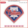 "Philly Logo Embroidery Design: Digital Stitching of Philadelphia Phillies Baseball Emblem"