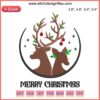 Reindeer Couple Embroidery Design: Merry Christmas 2023, Festive Digital Stitching Pattern, Holiday Craft Kit