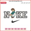 Flynn Rider x Nike Embroidery Design: Stylish Rapunzel & Flynn Couple Digital Stitching for Custom Apparel Crafting.
